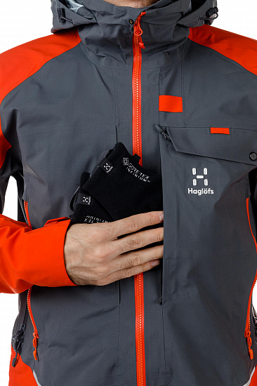 Куртка мужская Haglofs Roc Rescue Habanero/Magnetite - Фото 10 большая