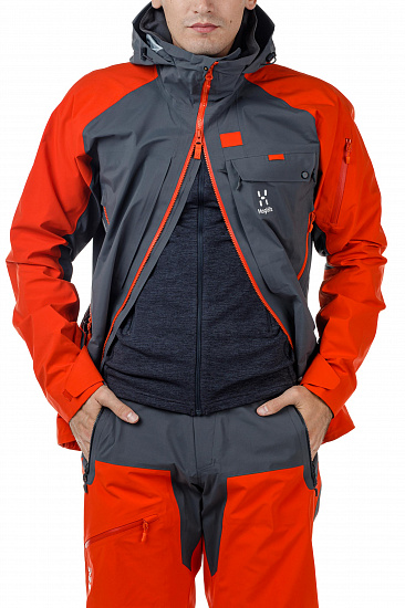Куртка мужская Haglofs Roc Rescue Habanero/Magnetite - Фото 8 большая