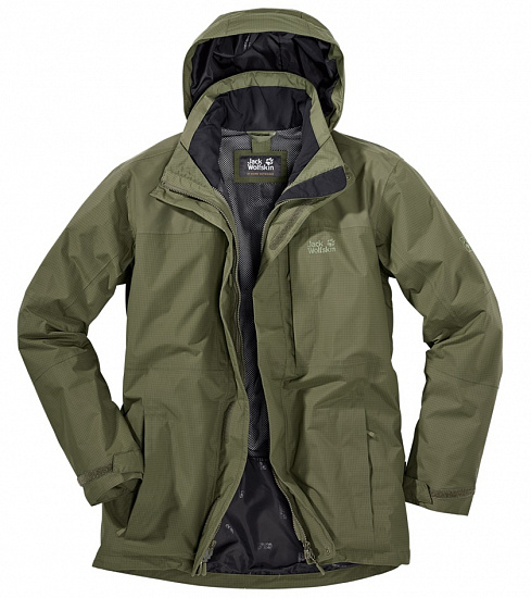 Куртка мужская Jack Wolfskin Brooks Range Flex Burnt Olive - Фото 2 большая