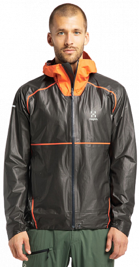 Куртка мужская Haglofs L.I.M Breathe GTX Shakedry Magnetite/Flame Orange - Фото 3 большая
