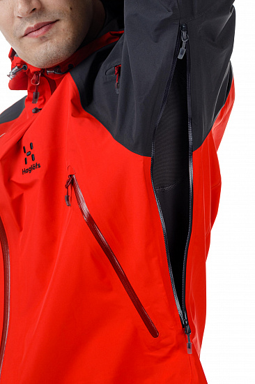 Куртка мужская Haglofs Roc Spirit Pop Red/Slate - Фото 12 большая