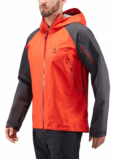 Куртка мужская Haglofs Roc Spirit Pop Red/Slate - Фото 3 большая