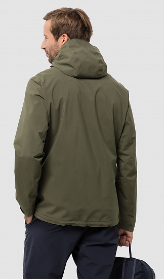 Куртка мужская Jack Wolfskin Jwp Shell Woodland Green - Фото 2 большая