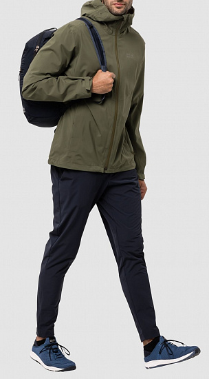 Куртка мужская Jack Wolfskin Jwp Shell Woodland Green - Фото 3 большая