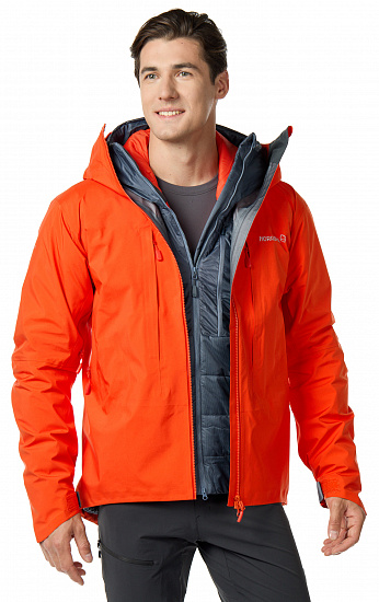 Куртка мужская Norrona Trollveggen Gore-Tex Pro Light Arednalin Red - Фото 2 большая