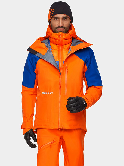 Куртка мужская Mammut Eiger Nordwand Advanced Hs Hd Eiger Orange/Eiger Blue - Фото 3 большая