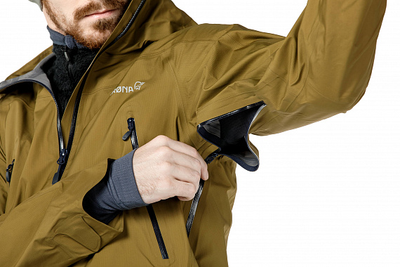 Куртка мужская Norrona Falketind Gore-Tex Olive Drab - Фото 5 большая