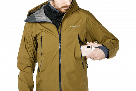 Куртка мужская Norrona Falketind Gore-Tex Olive Drab - Фото 6 большая
