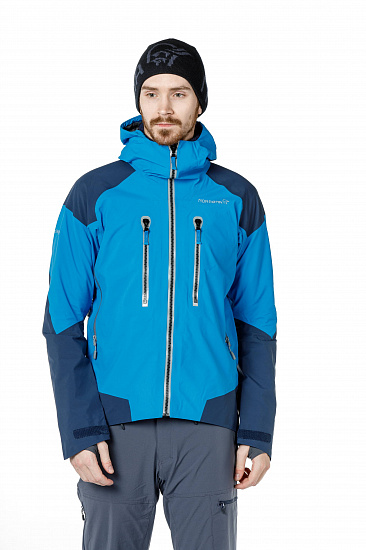 Куртка мужская Norrona Trollveggen Gore-Tex Pro Signal Blue - Фото 2 большая
