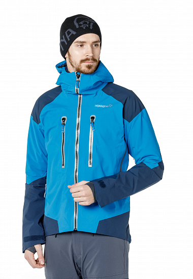 Куртка мужская Norrona Trollveggen Gore-Tex Pro Signal Blue - Фото 3 большая