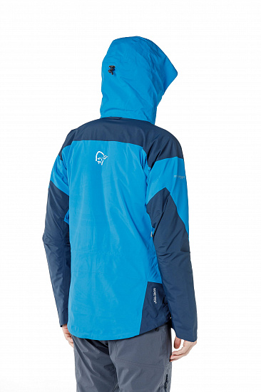 Куртка мужская Norrona Trollveggen Gore-Tex Pro Signal Blue - Фото 4 большая