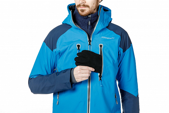 Куртка мужская Norrona Trollveggen Gore-Tex Pro Signal Blue - Фото 10 большая