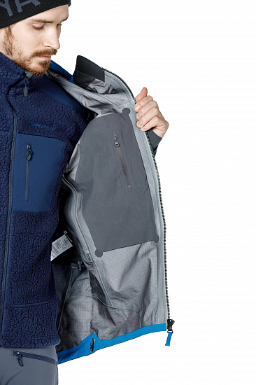 Куртка мужская Norrona Trollveggen Gore-Tex Pro Signal Blue - Фото 7 большая