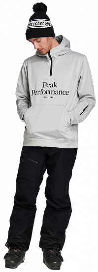 Анорак мужской Peak Performance Original Ski SS Hood Med Grey Melange - Фото 8 большая
