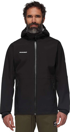 Куртка мужская Mammut Linard Guide HS Hooded Black - Фото 2 большая