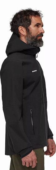 Куртка мужская Mammut Linard Guide HS Hooded Black - Фото 3 большая