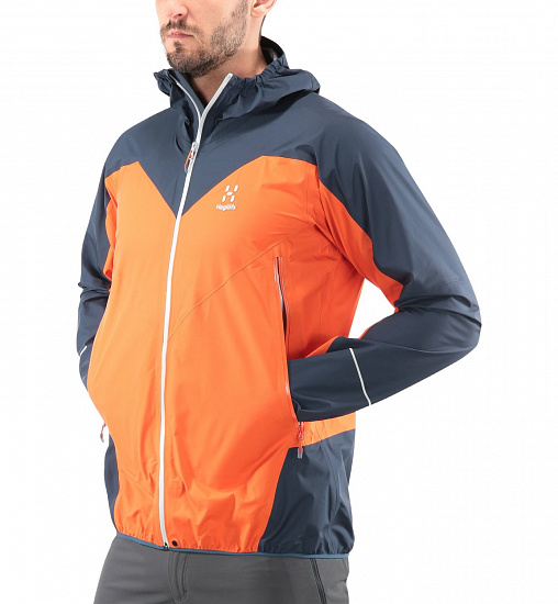 Куртка мужская Haglofs L.I.M Comp Cayenne/Tarn Blue - Фото 3 большая