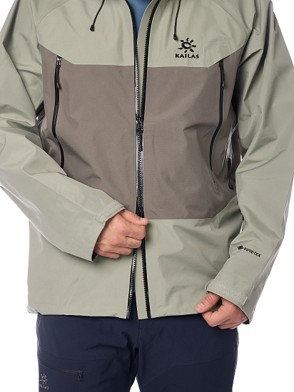 Куртка мужская Kailas Mont-X Hardshell Battleship Green/Industrial Gray - Фото 6 большая