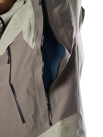 Куртка мужская Kailas Mont-X Hardshell Battleship Green/Industrial Gray - Фото 7 большая