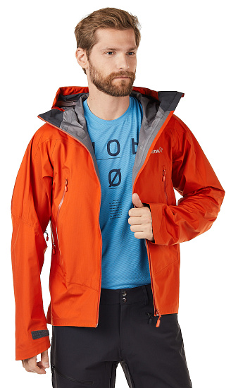 Куртка мужская Norrona Falketind Gore-Tex Pureed Pumpkin - Фото 2 большая