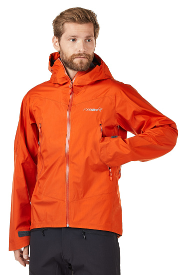 Куртка мужская Norrona Falketind Gore-Tex Pureed Pumpkin - Фото 4 большая