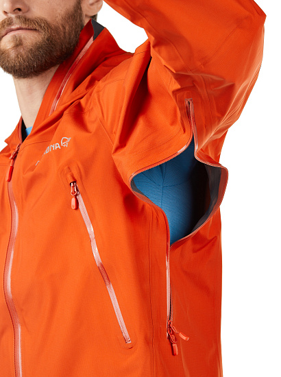 Куртка мужская Norrona Falketind Gore-Tex Pureed Pumpkin - Фото 6 большая