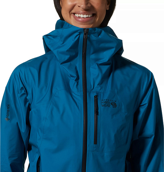 Куртка женская Mountain Hardwear Exposure/2 Gore-Tex Paclite Plus Vinson Blue - Фото 4 большая
