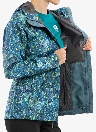 Куртка женская The North Face Printed Venture 2 Beta Blue Lichen Print - Фото 5 большая