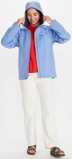 Куртка женская Marmot PreCip Eco Pro Getaway Blue - Фото 5 большая