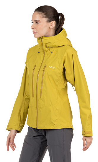 Куртка женская Rab Downpour Alpine Sulphur - Фото 4 большая