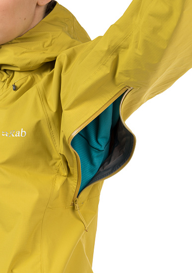 Куртка женская Rab Downpour Alpine Sulphur - Фото 6 большая