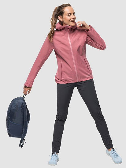 Куртка женская Jack Wolfskin Jwp Shell Rose Quartz - Фото 3 большая