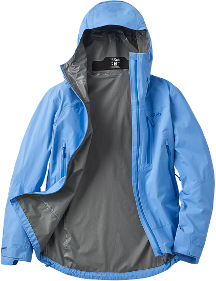 Куртка женская Rab Downpour Mountain Bluebird - Фото 3 большая
