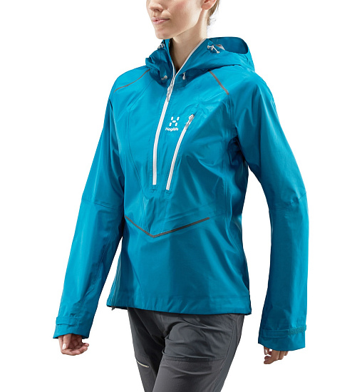 Куртка женская Haglofs L.I.M Mtn Proof Anorak Mosaic Blue - Фото 3 большая