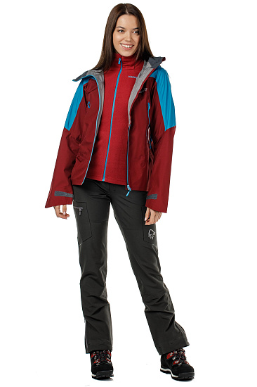 Куртка женская Norrona Falketind Gore-Tex Rhubarb - Фото 2 большая