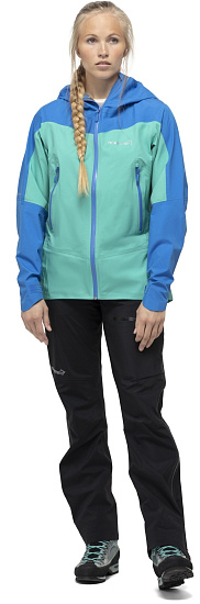 Куртка женская Norrona Falketind Gore-Tex Arcadia/Campanula - Фото 3 большая