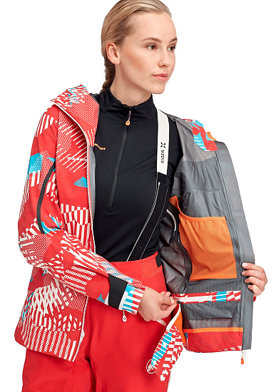 Куртка женская Mammut Nordwand Visiflage HS Hooded Azalea - Фото 5 большая