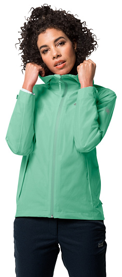 Куртка женская Jack Wolfskin JWP Shell Pacific green - Фото 2 большая