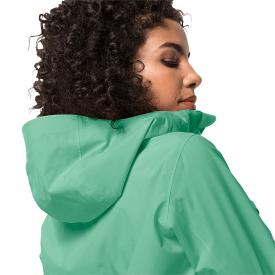 Куртка женская Jack Wolfskin JWP Shell Pacific green - Фото 4 большая