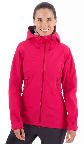 Куртка женская Mammut Ridge HS Hooded Dragon Fruit - Фото 2 большая