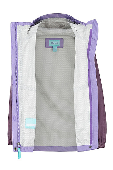 Куртка детская Marmot Girl's PreCip Eco Paisley Purple/Vintage Violet - Фото 5 большая