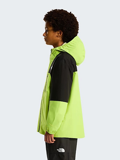 Куртка детская The North Face Hike Packable Shell Tnf Black/Fizz Lime - Фото 5 большая
