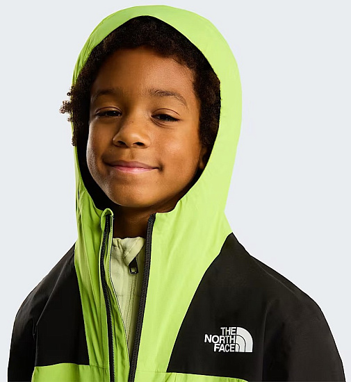 Куртка детская The North Face Hike Packable Shell Tnf Black/Fizz Lime - Фото 7 большая