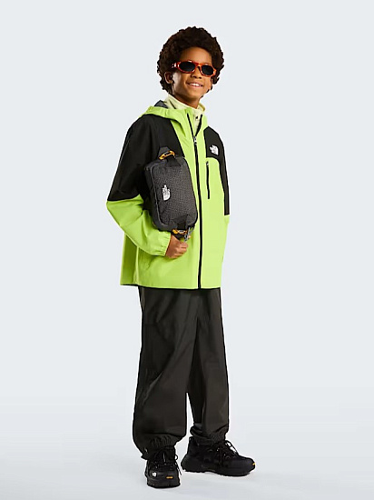 Куртка детская The North Face Hike Packable Shell Tnf Black/Fizz Lime - Фото 10 большая