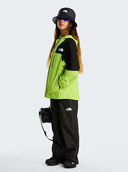 Куртка детская The North Face Hike Packable Shell Tnf Black/Fizz Lime - Фото 11 большая