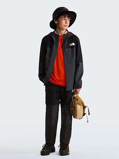 Куртка детская The North Face Hike Packable Shell Tnf Black/Asphalt Grey - Фото 9 большая