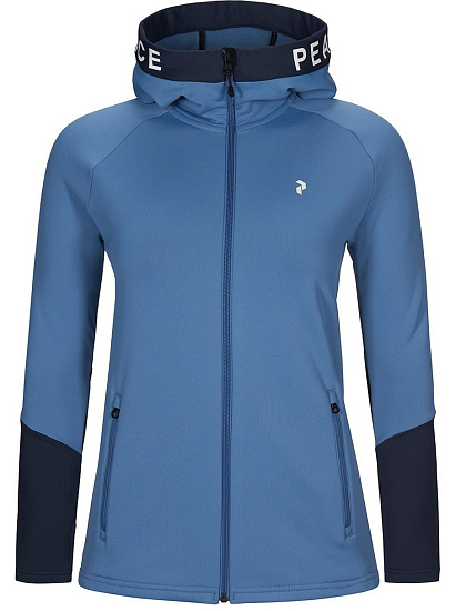 Куртка женская Peak Performance Rider Zip Hoodie Dark Haze/Blue Shadow - Фото 1 большая