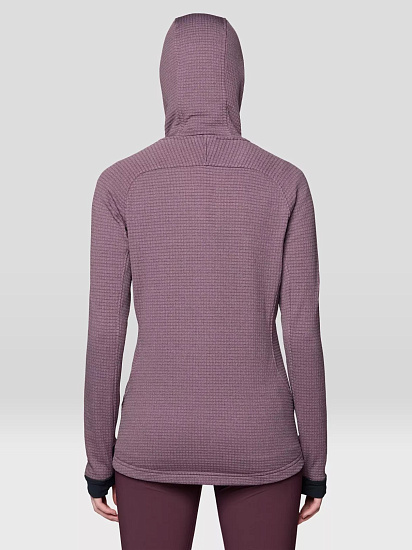 Куртка женская Mountain Hardwear Polartec Power Grid Full Zip Hoody Blackberry - Фото 5 большая