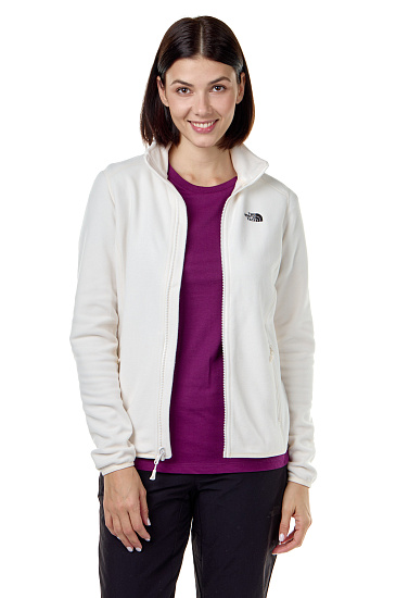 Куртка женская The North Face 100 Glacier Full Zip Gardenia White - Фото 2 большая