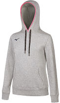 Толстовка женская Mizuno Sweat Hoodie Heather Grey